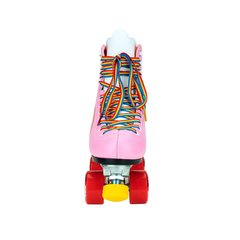 Moxi Rainbow Rider Roller Skates for Women - Beautiful, Durable, Supportive Rainbow Skates with Padded Lining, a Sturdy Plate, and Soft Outdoor Wheels - Pink Heart - Size 8 - Image 2